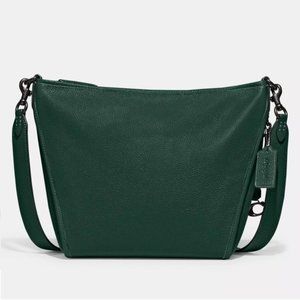 NWT Coach C8482 Small Dufflette Crossbody Pebble Leather Bag Forest Green